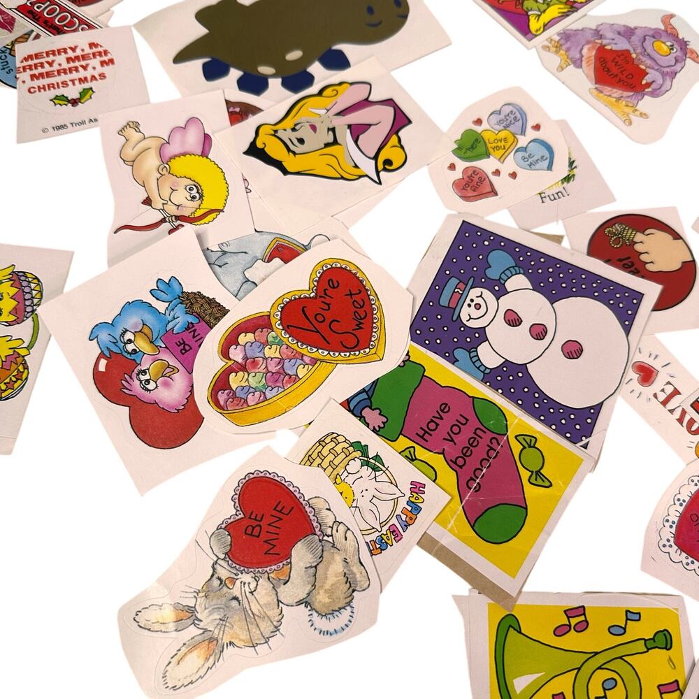Huge Vintage Sticker Collection - Vintage Holiday Stickers 88 pieces - Picture 5 of 12